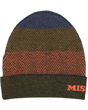 Missoni Chevron-Knit Beanie - Green