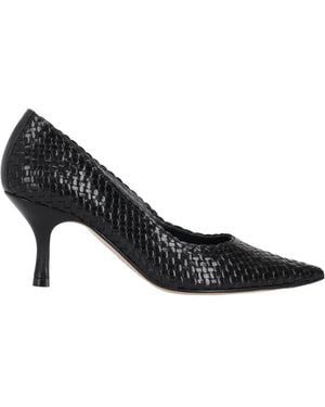 LA ROSE Moritz Woven Court Shoes - Black