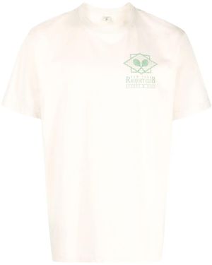 Sporty & Rich Graphic-Print Cotton T-Shirt - White