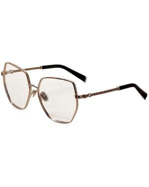 Philipp Plein Geometric-Frame Glasses - Metallic