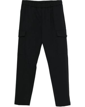 Les Hommes Broek Met Logoplakkaat - Zwart