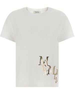Max Mara Camiseta Edile Con Logo Estampado - Blanco