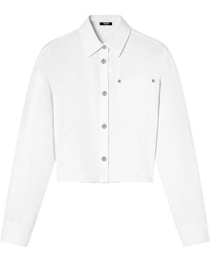 Versace Camicia Denim Crop - Bianco