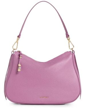 Coccinelle Small Nory Logo-Lettering Shoulder Bag - Purple