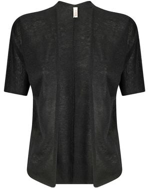 Stefano Mortari T-Shirt Mit Henley-Kragen - Schwarz