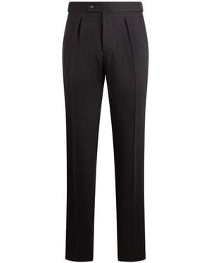 Slowear Pantalon Court À Plis Marqués - Black