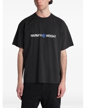 ROA T-Shirt Met Tekst - Zwart