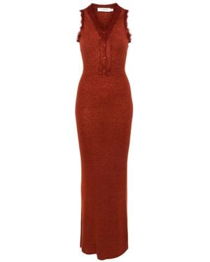 AYA MUSE Gestricktes Maxikleid - Rot