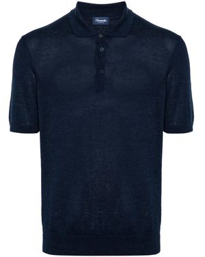 Drumohr Gestricktes Poloshirt - Blau