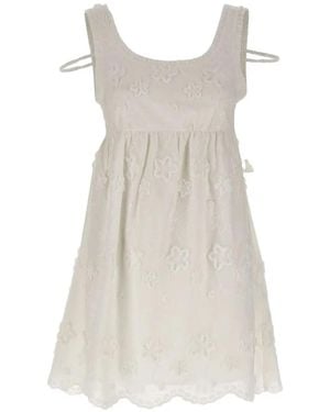 THE GARMENT Fleur Bra Embroidered Mini Dress - White
