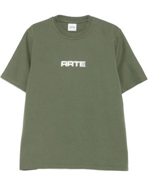 Arte' Pixel-Logo T-Shirt - Green
