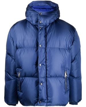 Khrisjoy Padded Press-Stud Fastenign Jacket - Blue