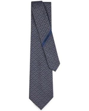 Ferragamo Gancini Jacquard Tie - Blue