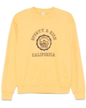 Sporty & Rich Katoenen Sweater - Metallic