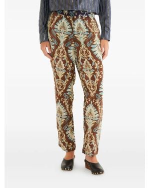 FARM Rio Arabesque Print Pants - Brown