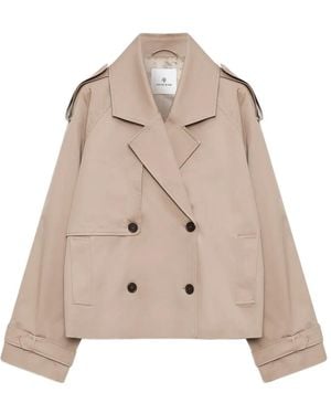 Anine Bing Rickie Cropped Trench - Natural