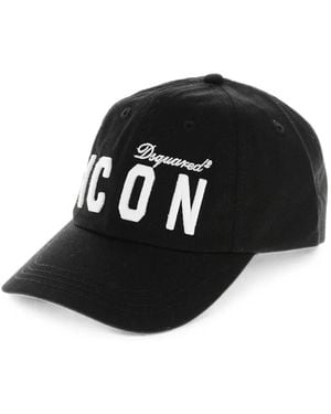 DSquared² Icon Logo-Embroidered Baseball Cap - Black