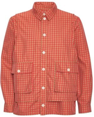 Henrik Vibskov Gingham-Check Shirt - Orange
