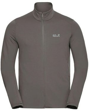 Jack Wolfskin Litestride Fz Zip-Up High-Neck Track Jacket - Gray