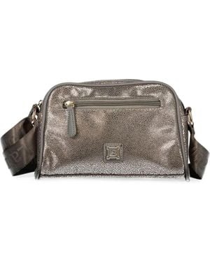 Laura Biagiotti Logo-Plaque Crossbody Bag - Grey