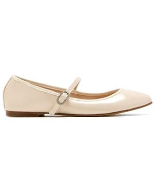 House Of Ballerinas Patent-Leather Ballet Flats - Natural