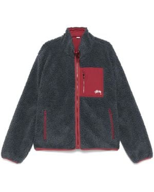 Stussy Reversible Faux-Shearling Jacket - Blue