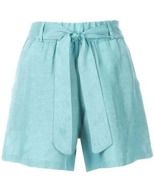 Amir Slama Shorts Elásticos Con Cinturón - Azul