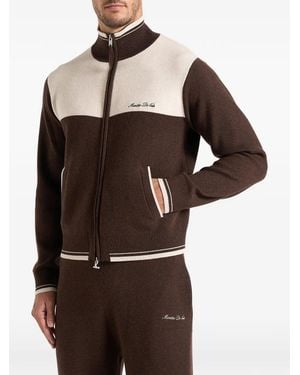 Manière De Voir Veste Mathieu En Maille Crème Color Block Signature - Brown
