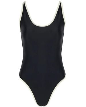 SOLAQUA Swim Ii Piping-Detail Swimsuit - Black