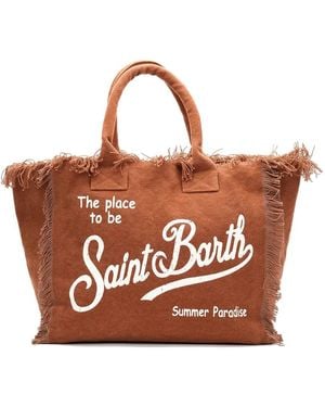 MC2 Saint Barth Vanity Logo-Print Tote Bag - Brown