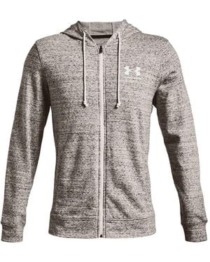 Under Armour Rival Terry Lc Fz Marl-Pattern Zip-Up Hoodie - Grey
