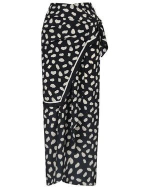 Johanna Ortiz Jupe Mi-Longue Captivation Imprimée - Black