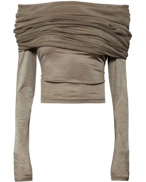 Christopher Esber Sonora Veiled Top - Gray