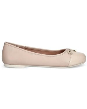 Love Moschino Bow-Detail Patent-Toe Ballet Flats - Pink