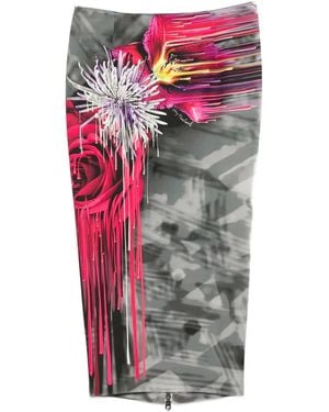 Gemy Maalouf Rock mit Blumen-Print - Grau