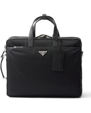 PRADA ブラウン レザー ビジネスバッグ A4 ノートパソコン PRADA ビジネスバッグ A4サイズ収納 ブラウン 【公式通販】
