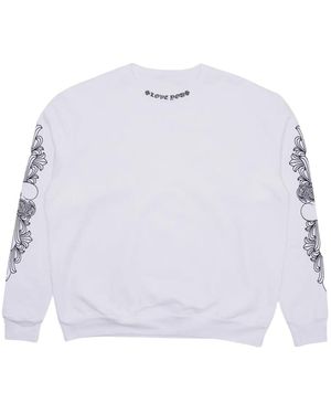 Chrome Hearts Floral-Print Crew-Neck Sweatshirt - White