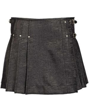 DURAZZI MILANO Studded Buckle Kilt - Black