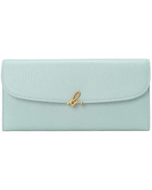 agnès b. 'The B. Logo Leather Wallet - Blue