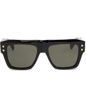 Balmain B-Scene Sonnenbrille Mit Eckigem Gestell - Schwarz