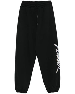 flâneur Logo-Print Track Pants - Black