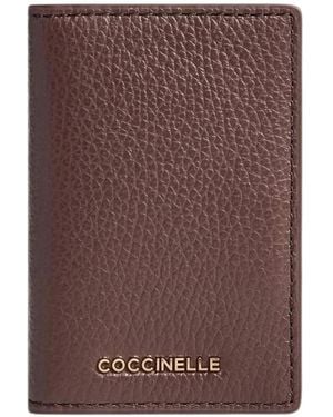 Coccinelle Metallic Leather Wallet - Brown