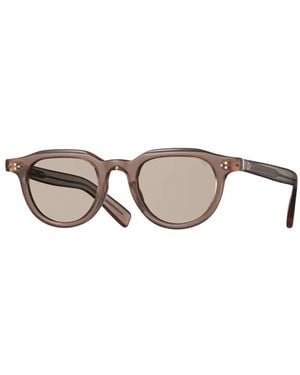 Eyevan 7285 340Mr-E Round-Frame Sunglasses - Brown