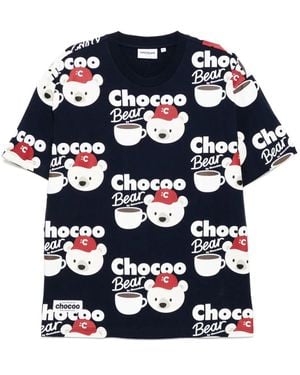 Chocoolate Graphic-Print T-Shirt - Blue