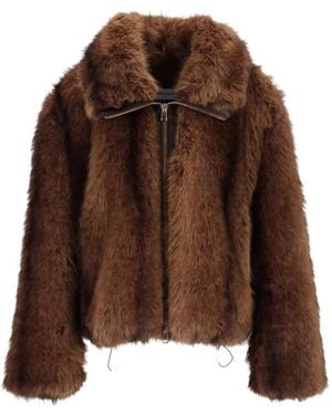 Al Duca d'Aosta Zip-Up Faux-Fur Jacket - Brown
