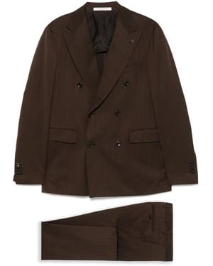 Tagliatore Virgin-Wool Suit - Brown