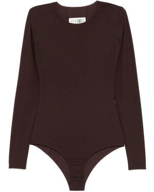 MM6 by Maison Martin Margiela Long-Sleeved Bodysuit - Brown