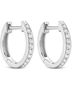 Kiki McDonough 18Kt Kiki Classic Diamond Hoops - White