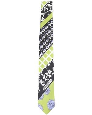 Lanvin Corbata Con Diseño Patchwork - Azul