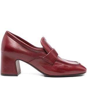 Mara Bini 60Mm Leather Court Shoes - Red